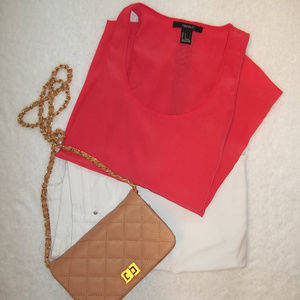 Forever 21 Pink Flowy Sleeveless Top Size Small